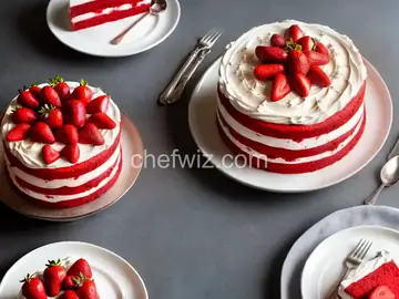 Red Velvet Strawberry Cake