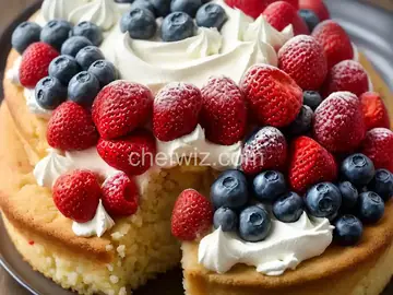 Red, White, and Blue Dump Cake
