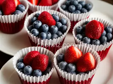 Red, White, and Blue Fruit Cups