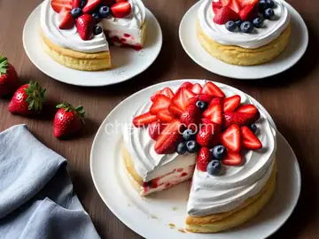 Red, White and Blue Strawberry Shortcake