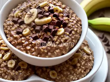 Reduced-Calorie Chocolate Banana Oatmeal