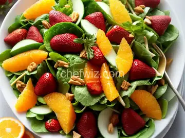 Refreshing Side Salad with Strawberries and Mandarin Oranges