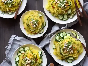 Refreshing Spaghetti Squash and Cucumber Salad