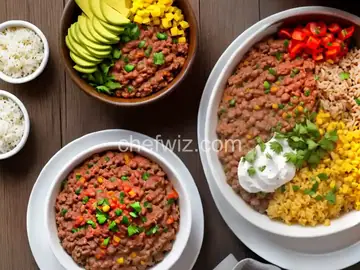 Refried Beans and Rice Bowl
