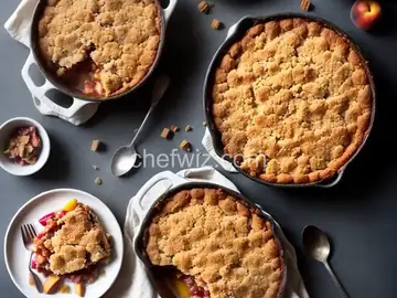 Rhubarb Peach Cobbler