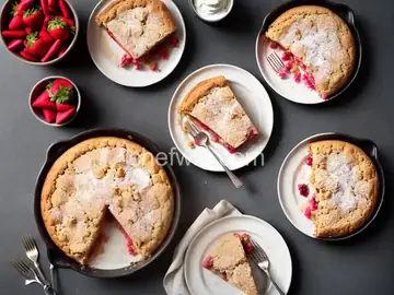 Rhubarb and Strawberry Dump Cake