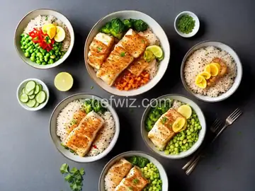 Rice Bowls with Flaky Cod