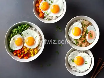 Rice Bowls with Fried Eggs
