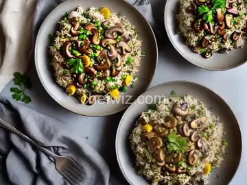 Rice Pilaf With Lemony Brown-Butter Mushrooms