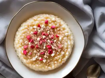Rice Pudding with Rose Water