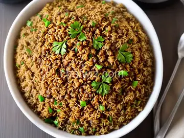 Rice and Lentils from a Rice Cooker