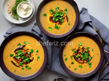 Rich and Creamy Roasted Eggplant Soup