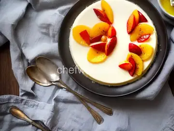 Ricotta Panna Cotta with Nectarines and Honey