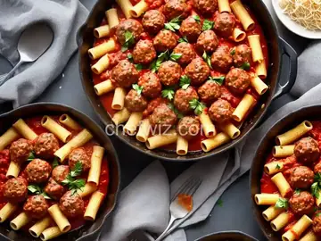Rigatoni and Meatballs
