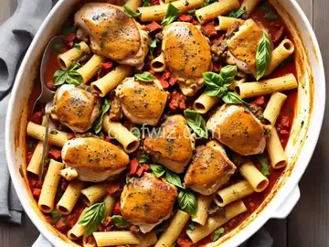 Rigatoni with Chicken Thighs