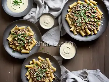 Rigatoni with Creamy Mushroom Sauce