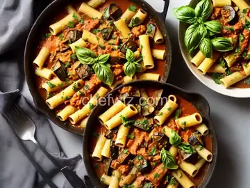 Rigatoni with Eggplant Puree