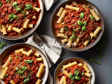 Rigatoni with Meat Sauce