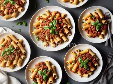 Rigatoni with Summer Bolognese