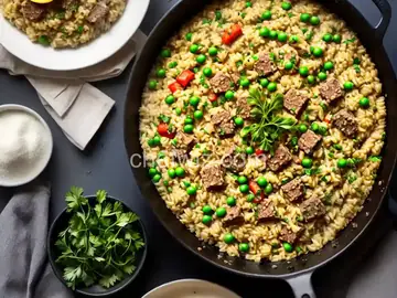 Risotto with Ground Meat and Veg