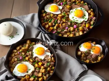 Roast Beef Hash and Eggs