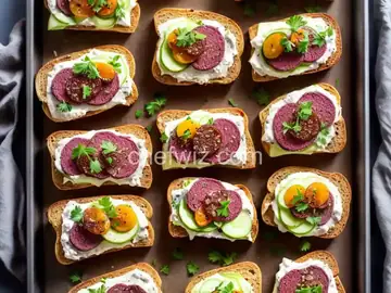 Roast Beef, Pickle, and Horseradish Smørrebrød (Danish Open-Faced Sandwich) Recipe
