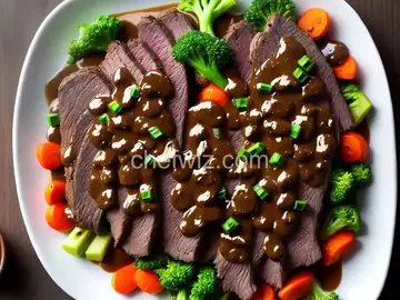 Roast Beef with Bourbon Mushroom Sauce