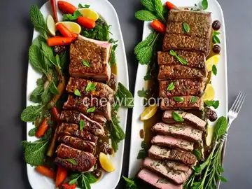 Roast Rack of Lamb with Mint Sauce
