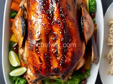 Roast Sticky Chicken-Rotisserie Style