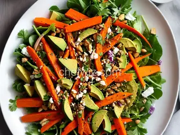 Roasted & Raw Carrot Salad with Avocado