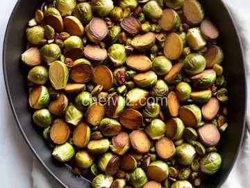 Roasted Apples and Brussels Sprouts