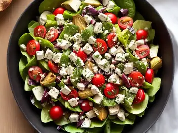 Roasted Artichoke Greek Salad
