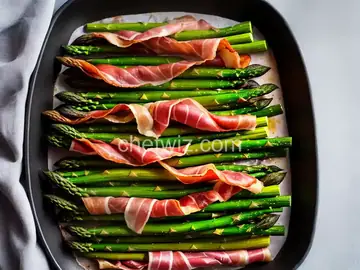 Roasted Asparagus Wrapped in Serrano Ham