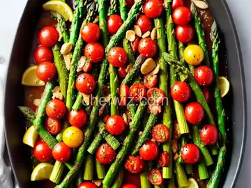 Roasted Asparagus, Zucchini, and Tomatoes