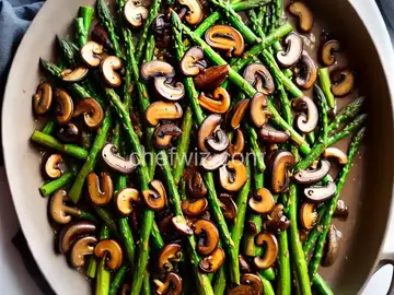 Roasted Asparagus and Mushrooms
