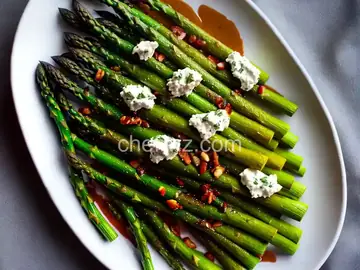Roasted Asparagus with Herb Goat Cheese