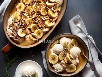 Roasted Banana Whiskey Ice Cream