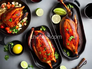 Roasted Barbecued Turkey Legs