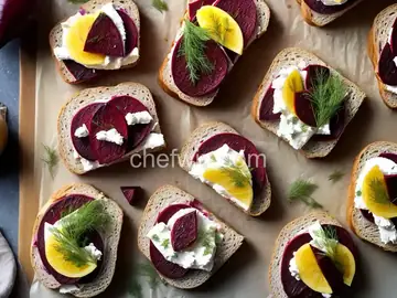 Roasted-Beet Sandwiches With Ginger, Fennel, and Goat Cheese Recipe