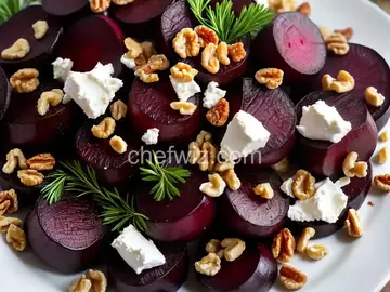 Roasted Beets with Goat Cheese and Walnuts
