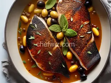 Roasted Blackfish with Olives and Sage Recipe | Cook the Book