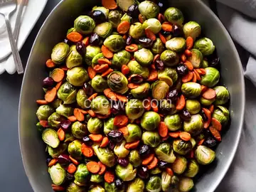 Roasted Brussels Sprouts with Grapes