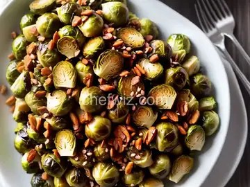Roasted Brussels Sprouts with Maple Miso Dijon Dressing