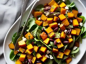 Roasted Butternut Squash Salad with Warm Cider Vinaigrette
