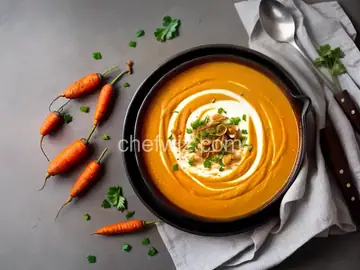 Roasted Carrot Soup With Crispy Shallots