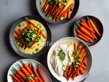 Roasted Carrots with Creamy Nuoc Cham Dressing