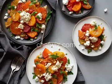 Roasted Cauliflower Florets with Blood Oranges and Whipped Feta