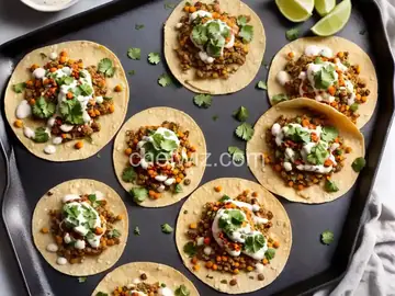 Roasted Cauliflower and Lentil Tacos with Creamy Chipotle Sauce