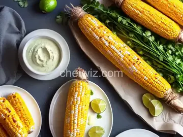 Roasted Corn on the Cob with Cilantro Lime Butter