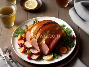 Roasted Fresh Ham with Cider Glaze